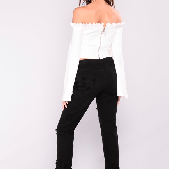 Crushin On You Off Shoulder Top in Ivory from FASHION NOVA - Picture 2 of 5